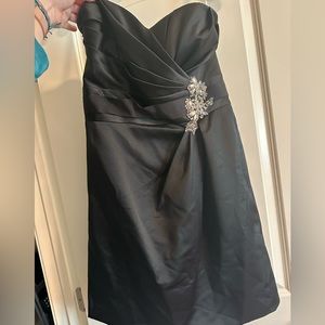 Black cocktail dress with beaded detail